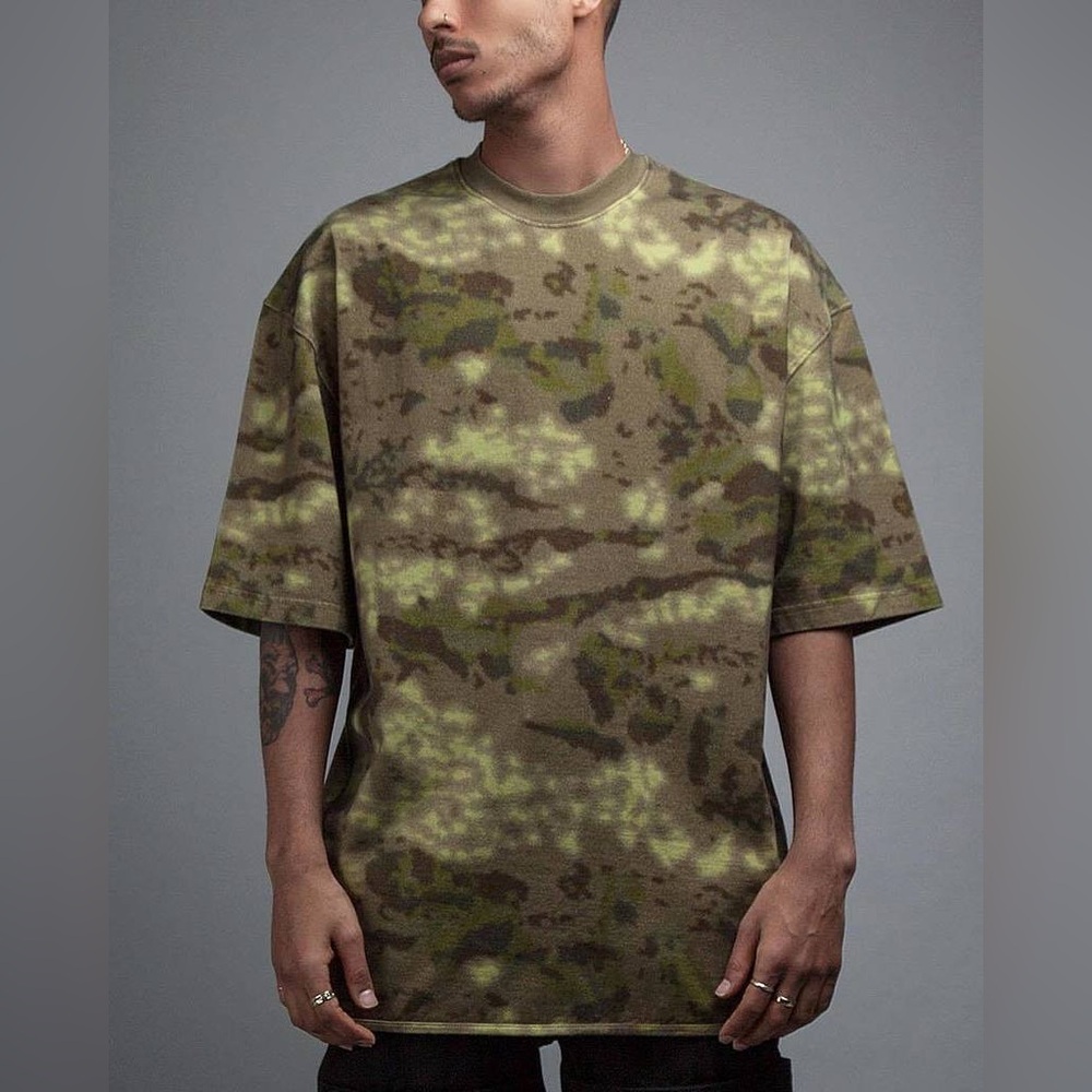 Yeezy Season 3 Heavy Knit Oversized Camouflage T-Shirt